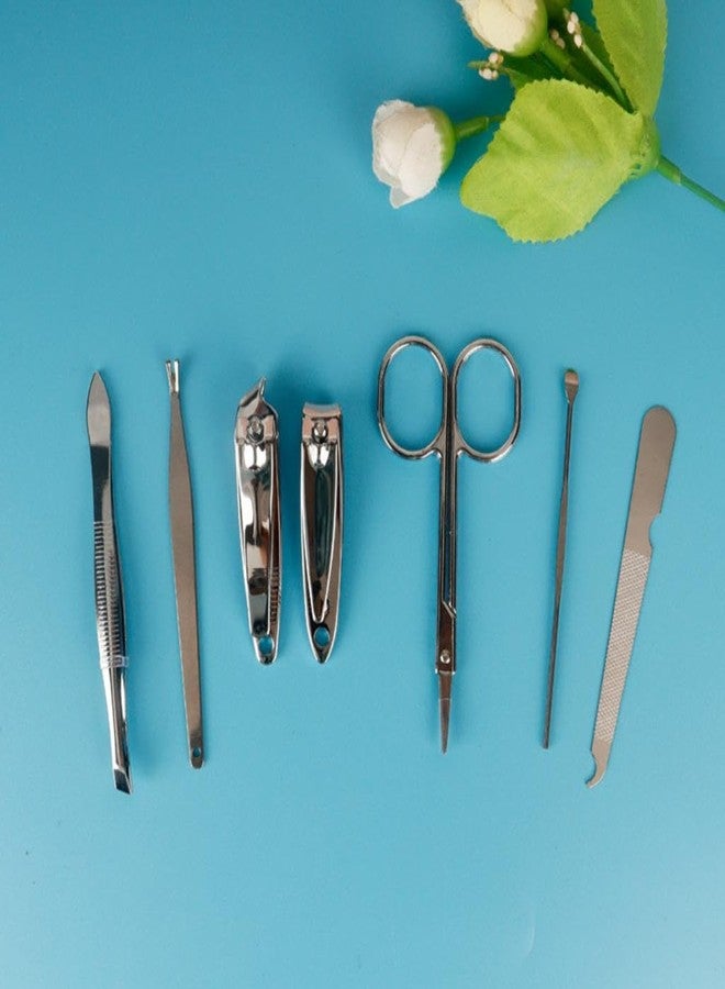 DCELLA 7 in 1 Manicure Set Professional Stainless Steel Nail Clipper Kit Finger Plier Nails Art Pedicure Toe Nail Tools Set (Pack of 1) - Image 2