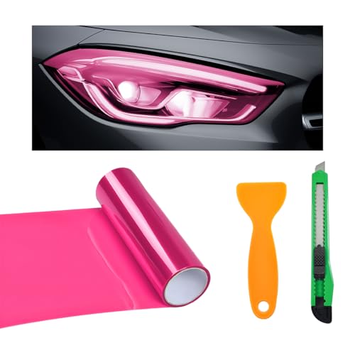 KVAEY Car Light Tint Film 1248 Inch Tint Vinyl Wrap Film Roll with Squeegee and Cutter SelfAdhesive Film Sticker for Car Headlights Tail Lights Fog Lights Car Accessories - Image 1