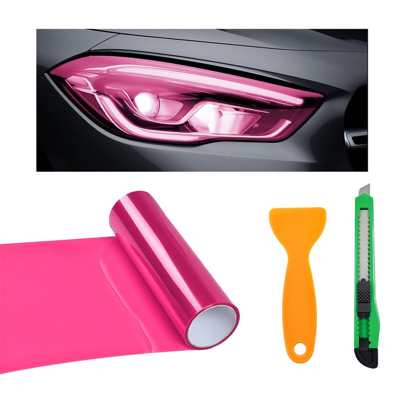 KVAEY Car Light Tint Film 1248 Inch Tint Vinyl Wrap Film Roll with Squeegee and Cutter SelfAdhesive Film Sticker for Car Headlights Tail Lights Fog Lights Car Accessories - Image 3