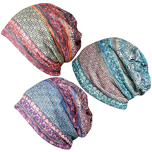 Qunson 3 Pack Womens Baggy Slouchy Beanie Chemo Hat Cap Cancer Headwear - Image 1