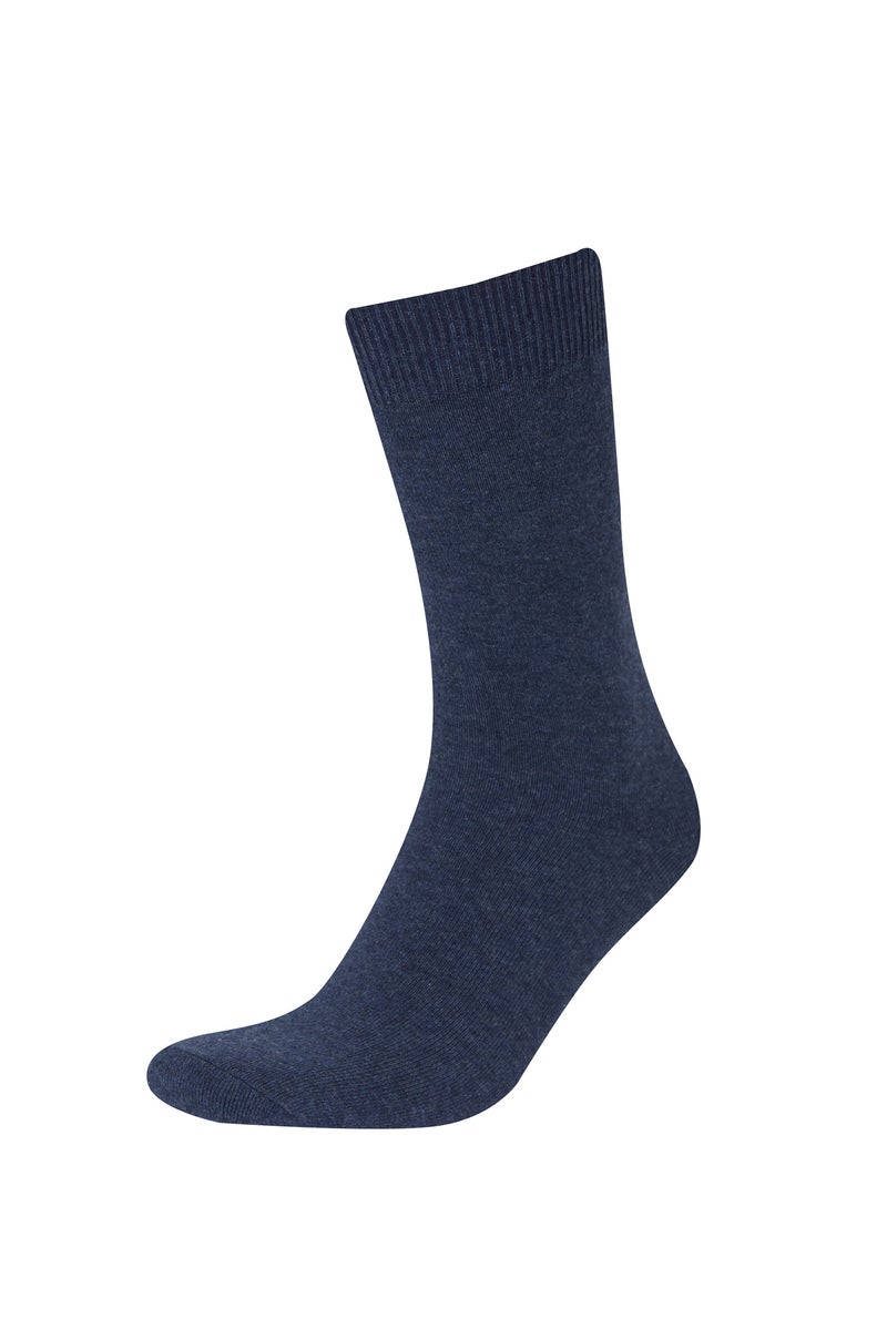DeFacto Blue Man Man 7 Piece Long Socks Casual - Image 2