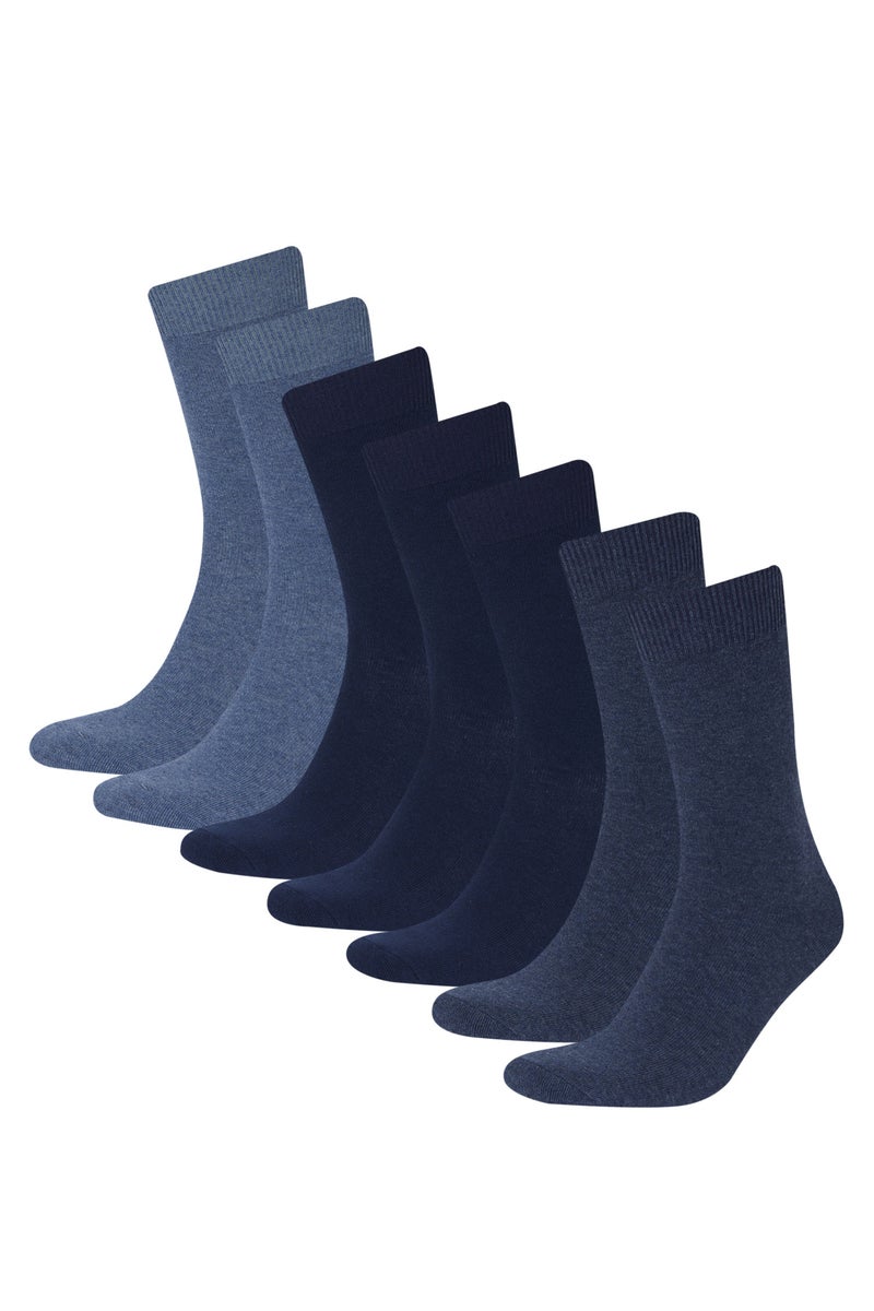 DeFacto Blue Man Man 7 Piece Long Socks Casual - Image 1
