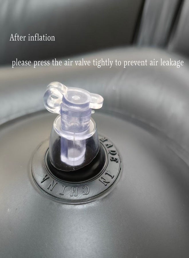 Flocked inflatable sofa, single-person spherical sofa, foldable outdoor leisure sofa, bedroom lazy person air adventure, portable inflatable lounge chair, bean bag, suitable for leisure, relaxation, reading, watching TV series and games - Image 5