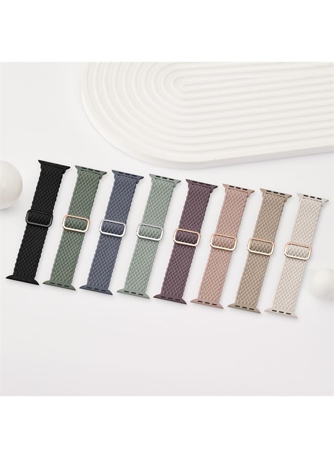 Suitisbest - Braided Stretchy Solo Loop Compatible for Apple Watch Band 38mm 40mm 41mm 42mm 44mm 45mm 49mm for Women Men, Nylon Elastic Straps Wristbands for iWatch Series 8 7 6 SE 5 4 3 2 1 Ultra, 4Packs - Image 1