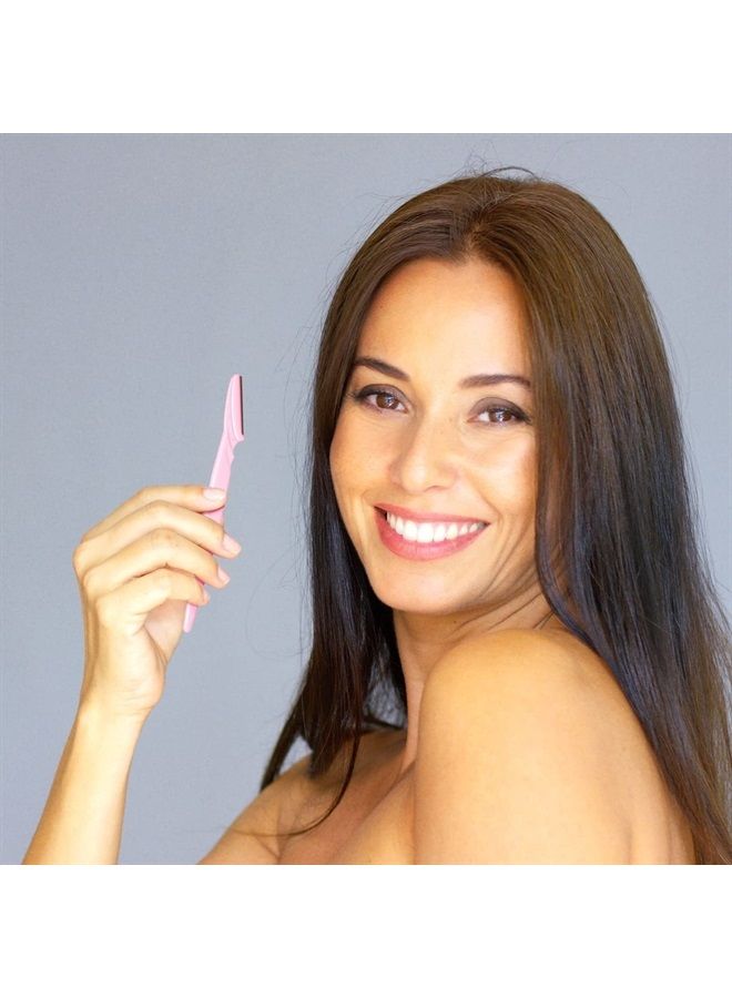 Glamlily 60-Pack Eyebrow Facial Razor for Women, Multipurpose Dermaplane Hair Remover Trimmer Tool, Colorful Shaving Tool Bulk Set, Disposable Self-Care (3 Colors, 6x1.4 In)