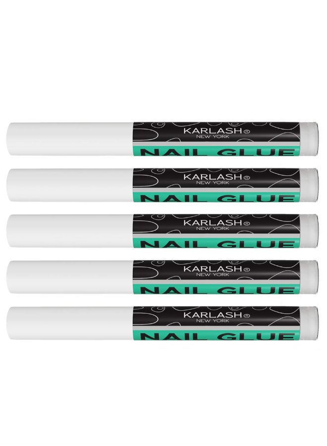 Karlash Nail Tip Glue Adhesive Bond for Acrylic Nails Tips Fake Nail Art 007 oz for Each Glue 5 PCS - Image 3