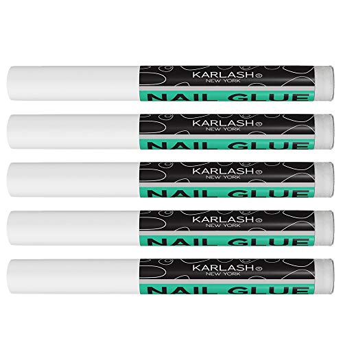 Karlash Nail Tip Glue Adhesive Bond for Acrylic Nails Tips Fake Nail Art 007 oz for Each Glue 5 PCS - Image 1