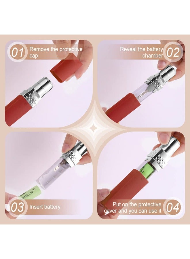 K.SKIN Facial Hair Removal for Women, Painless Touch & Waterproof Shaver Razor Flawless Women's Hair Remover for Peach Fuzz Fine Hair Face Upper Lip Chin (Red) - Image 4