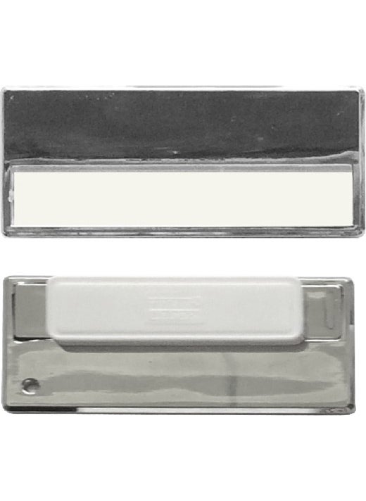MAPi Magnetic Name Tag Silver 60X28 Single 