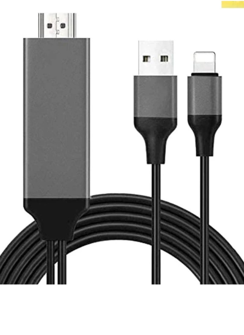 Generic 4K HD Video Adapter Cable for iPhone 14 13 12 11 Pro Max iPad Mini Lighting to HDMI Compatible TV Projector Digital AV Adapter  - Image 3