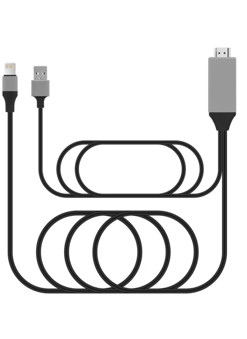 Generic 4K HD Video Adapter Cable for iPhone 14 13 12 11 Pro Max iPad Mini Lighting to HDMI Compatible TV Projector Digital AV Adapter  - Image 2