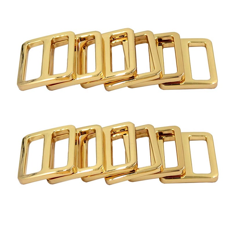 DGOL 10pcs 1 inch Zinc Alloy Slider Tri-glide Buttons Webbing Strap Tri Glide Adjustable Buckle Fasteners (Gun Metal) - Image 3