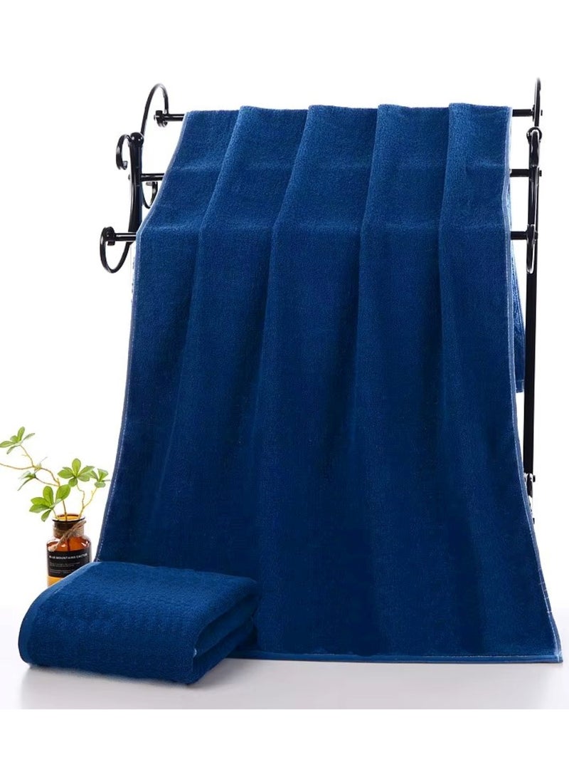 MAXQON Pack Of 2 - Beach Towel - 100% Cotton 600 GSM Over Sized (90x180cm), Highly Absorbent Bath Sheet For Pool, Beach, Fitness, Sports, Yoga, Color-Blue  - Image 2
