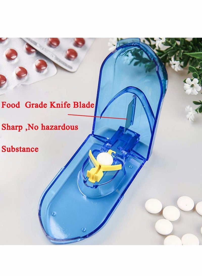 Cutter 2 Pack Splitter with Blade for Small s Large s Cut in Half Quarter for Tablet Vitamin Medicine Box Travel Cutter Splitter - Image 5
