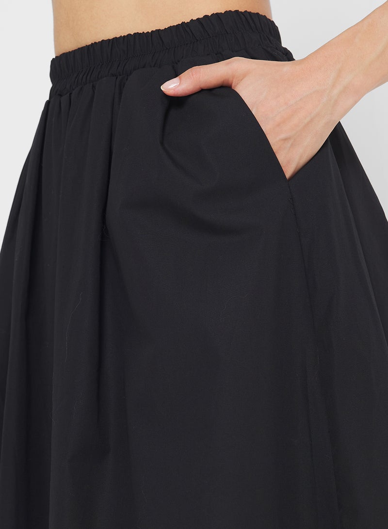 FYOR Black Pleated Maxi Skirt - Image 3
