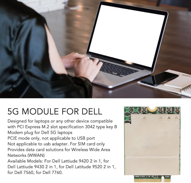 DW5930E T99W175 5G Network Module for Laptop - High-Speed Plug and Play PCI Express M.2 Module for Notebook - Image 3