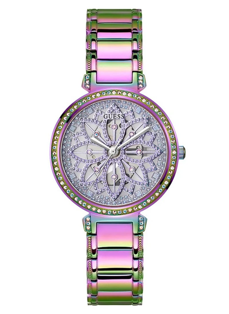 GUESS - Guess Womens Lily Multicolour Tone Floral Dial Watch -  GW0528L4 - Image 1