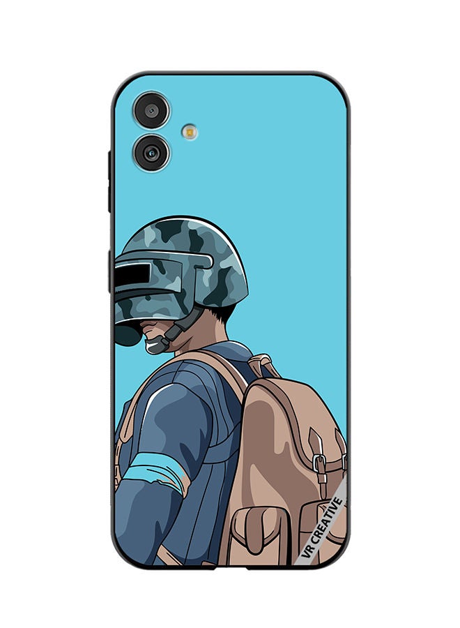 VR CREATIVE Protective Case Cover For Samsung Galaxy F14 Helmet And In Military Uniform Design Multicolour - Image 1
