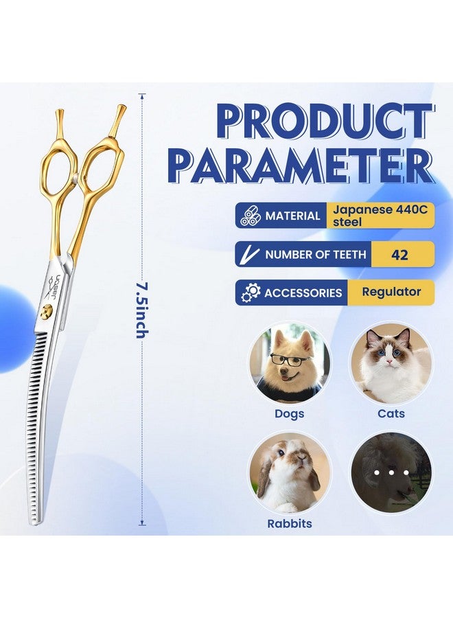 جيسون مقصات الكلاب المنحنية الرفيعة - مقصات العناية بالكلاب المحدثة والمريحة - مقصات الكلاب المنحنية الحادة والمدمجة - مقصات العناية بالكلاب المصنوعة من الفولاذ المقاوم للصدأ 440C - مقصات احترافية للحيوانات الأليفة - Image 2