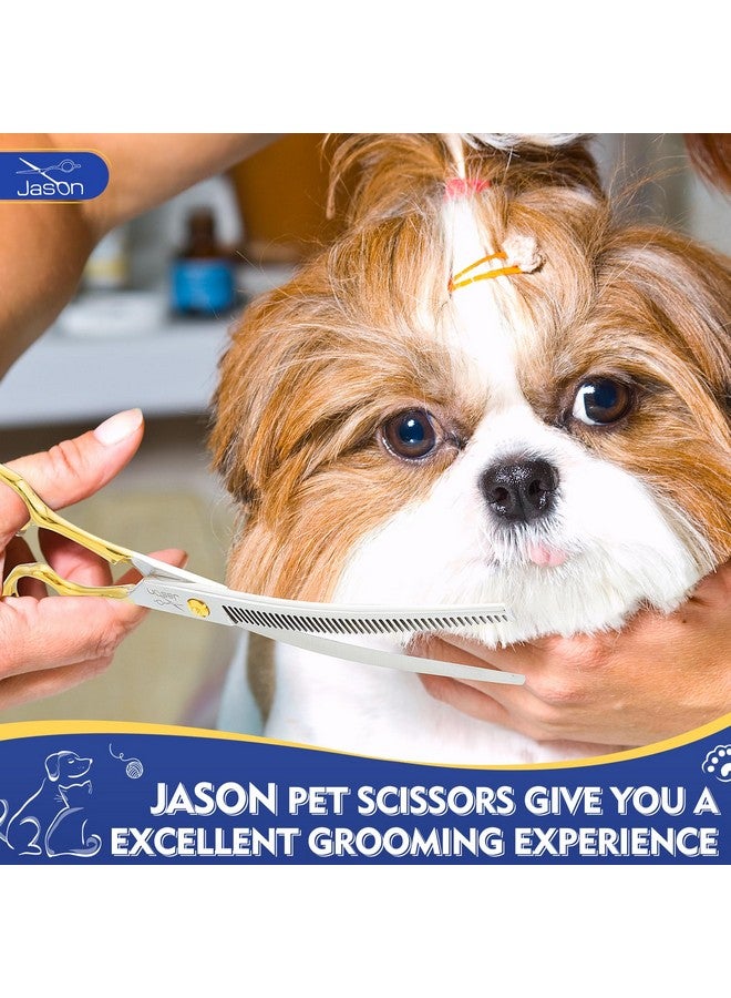جيسون مقصات الكلاب المنحنية الرفيعة - مقصات العناية بالكلاب المحدثة والمريحة - مقصات الكلاب المنحنية الحادة والمدمجة - مقصات العناية بالكلاب المصنوعة من الفولاذ المقاوم للصدأ 440C - مقصات احترافية للحيوانات الأليفة - Image 3