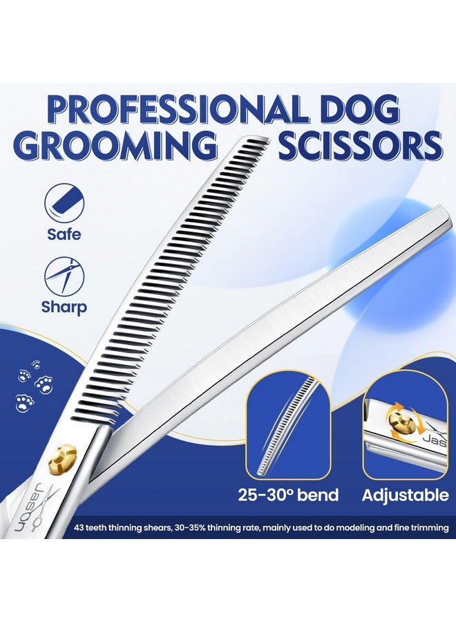 جيسون مقصات الكلاب المنحنية الرفيعة - مقصات العناية بالكلاب المحدثة والمريحة - مقصات الكلاب المنحنية الحادة والمدمجة - مقصات العناية بالكلاب المصنوعة من الفولاذ المقاوم للصدأ 440C - مقصات احترافية للحيوانات الأليفة - Image 5