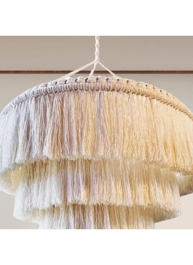 Antikiano - Macrame Hanging Lantern,Boho Pendant Lamp,Tassel - Image 1