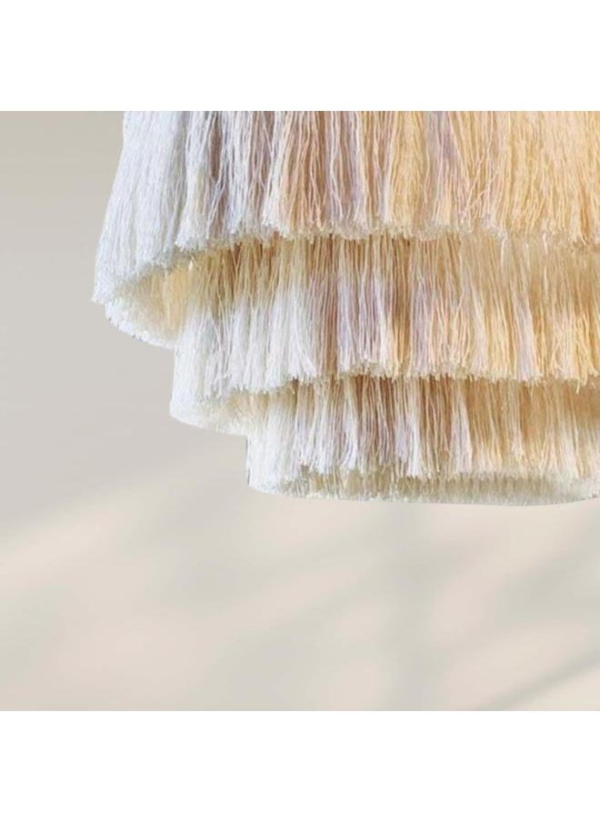 Antikiano - Macrame Hanging Lantern,Boho Pendant Lamp,Tassel - Image 1