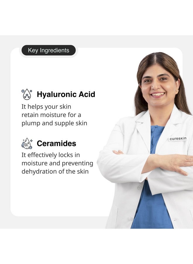 Cureskin Ceramide Moisturizer SPF 40 PA+++ Skin Barrier Repair Face Moisturizer for Men and Women | Hyaluronic Acid Moisturizer for Face | Anti Aging Cream for Women and Men - Image 3