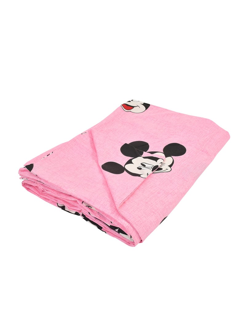 MORADO® Glace Cotton 210 TC Duvet Cover for Single Bed | 60x90 Inches Quilt/Razai/Blanket Cover with Zipper Closure | Soft & Durable Fabric (Pink Mickey, 60x90 Inches Single) - Image 3