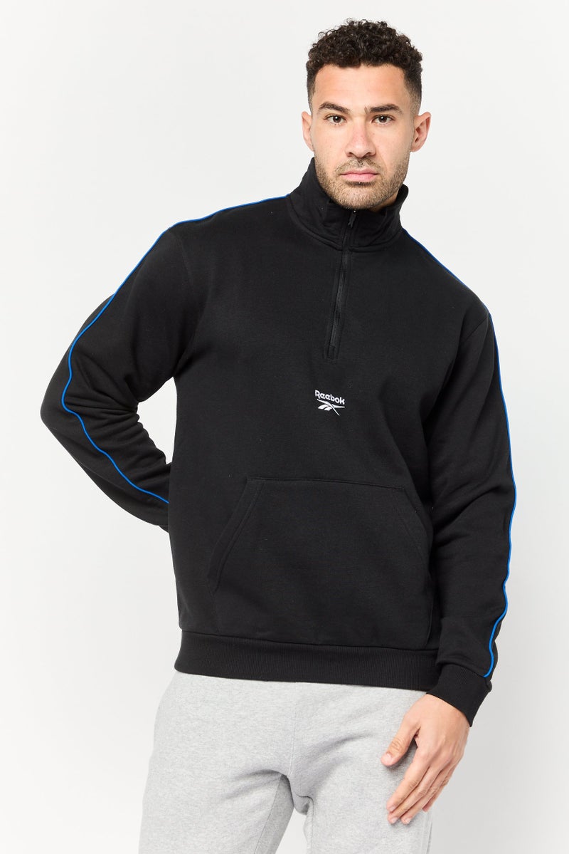 Reebok Men Sportswear Fit Long Sleeve Outdoor Sweatshirt, Black - Image 1