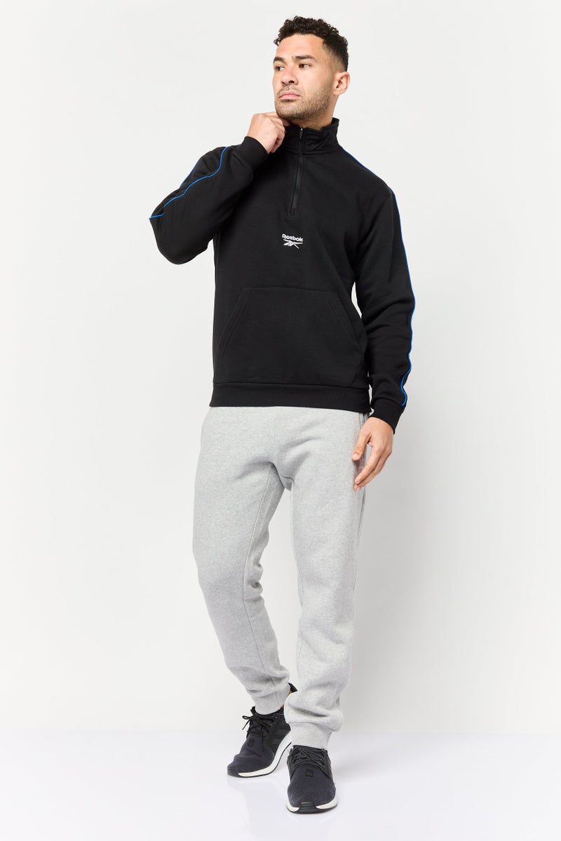 Reebok Men Sportswear Fit Long Sleeve Outdoor Sweatshirt, Black - Image 4