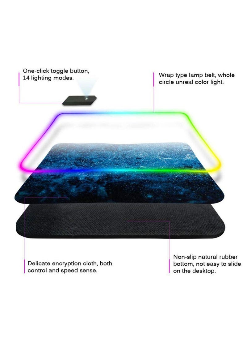 RGB Mouse Pad Gaming Fabric Mouse Pad (with Premium Textured Surface for Wireless or Wired Computer) PC Desktop Mouse