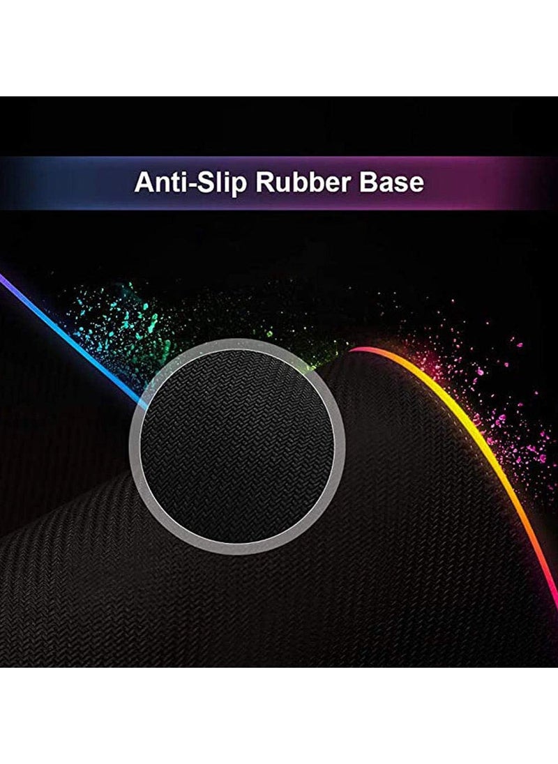 RGB Mouse Pad Gaming Fabric Mouse Pad (with Premium Textured Surface for Wireless or Wired Computer) PC Desktop Mouse