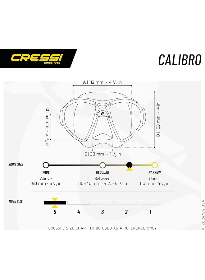 Cressi Calibro Professional Scuba Diving Freediving Mask with Anti Fog Technology - Image 5