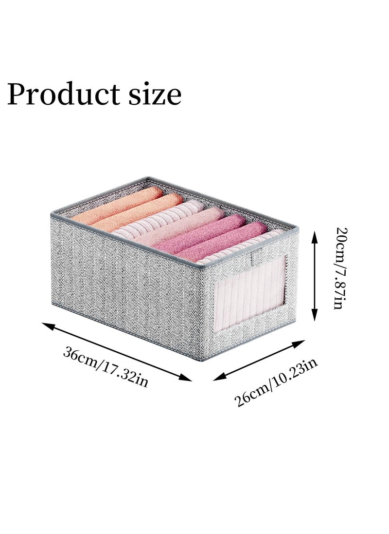 Beauenty 3 PCS Foldable Clothing Storage Boxes, Fabric Drawer Organizer Storage Bins, Closet Organizer for Clothing, Jeans, Sweaters, Underwear, and Toys  - Image 2