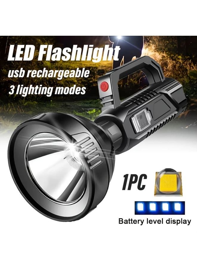 Bright Flashlight 1pc USB Rechargeable Portable Lantern 3 Modes Emergency Light - Image 3