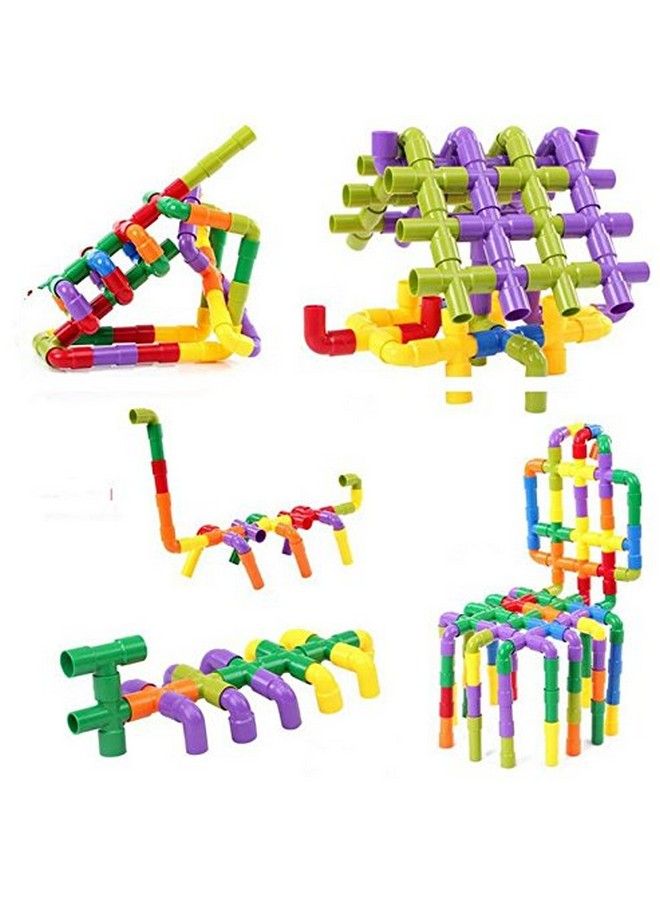Magicwand Hot Assembling Abs Plastic Water Pipe Plastic Building Blocks (Multi Color) - Image 1