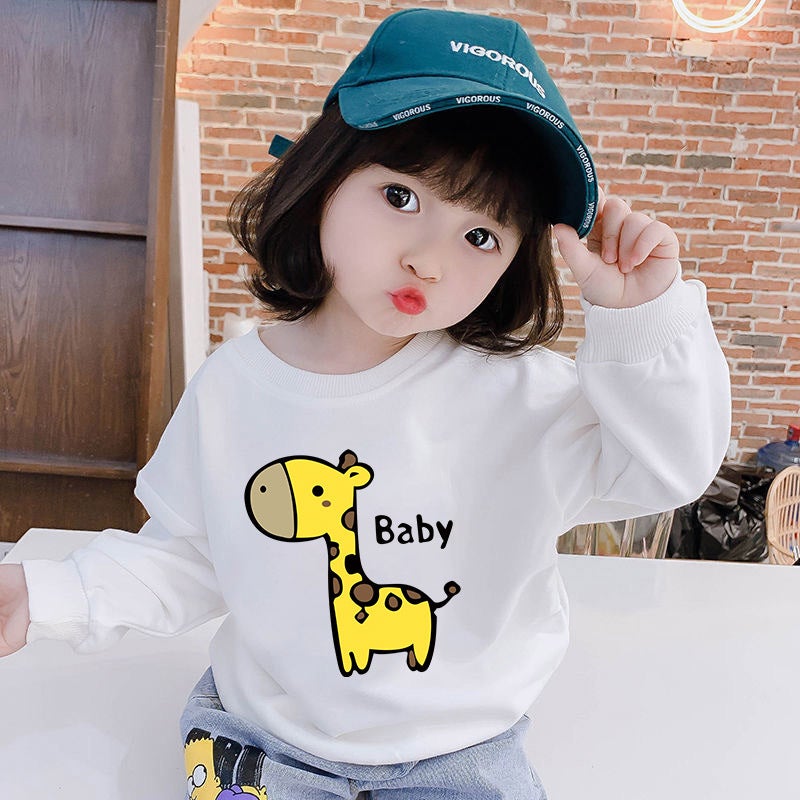 Children's vests new spring and autumn children's clothing jacket men's and women's pullover clothing Korean version of small and medium-sized long sleeve tide a generation of hair - Image 1