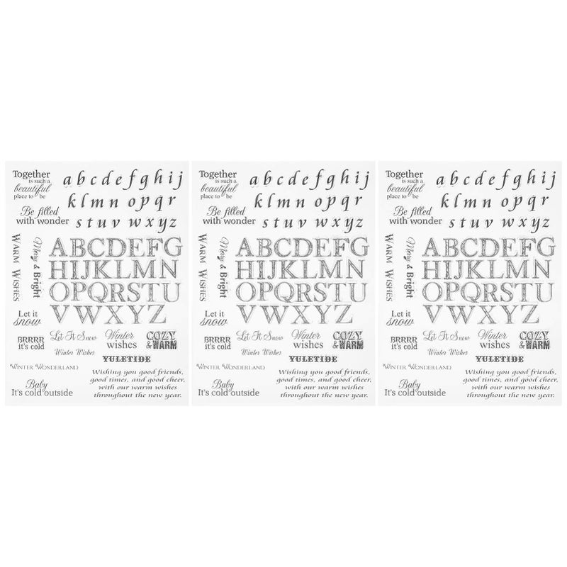 3Pcs Clear Transparent Alphabet Stamp Set For DIY Scrapbook Card Making Safe Material 8.4x6.3 Inch - Image 4