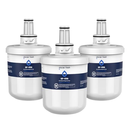 GLACIER FRESH Replacement for DA29-00003G Water Filter, Compatible with Samsung* Aqua-Pure Plus, DA29-00003F, DA29-00003B, HAFCU1, RFG237AARS, FMS-1, RS22HDHPNSR, RSG257AARS, WSS-1, 3 Pack - Image 1