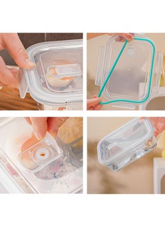 TYCOM Glass Meal Prep Containers (6 pcs Mixed) - Glass Food Storage Containers with Lids, Glass Lunch Box, Portion Control, Airtight, Glass Bento Box Lunch Containers- 6P  - Image 5