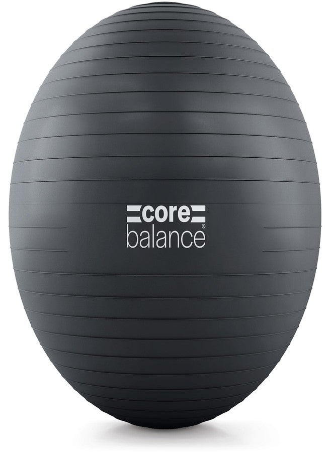 Core Balance Exercise Ball for Workouts, Anti-Burst and Slip Resistant, Swiss Yoga Ball for Pregnancy, Stability, Fitness and Physical Therapy, 4 Sizes, with Pump (22" / 55cm Black) - Image 1