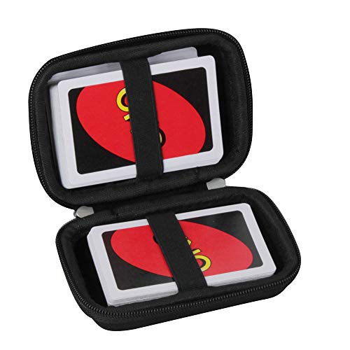 Hermitshell Hard Travel Case for Mattel UNO Classic Card Game Not Including Cards Black - Image 1