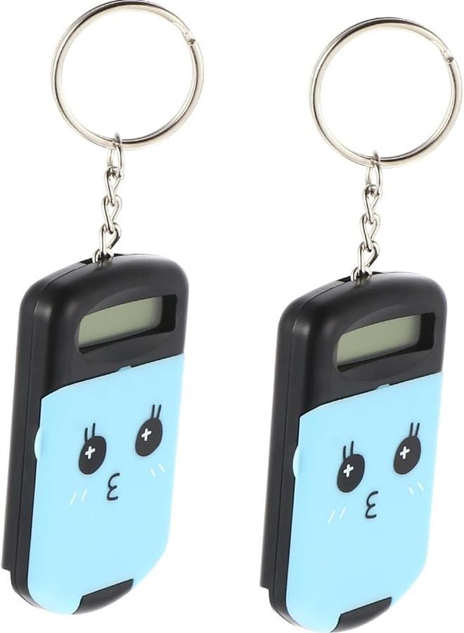 Portable Mini Electronic Calculator 2 Pack Cute Cartoon Design Lightweight For School Office - Image 1
