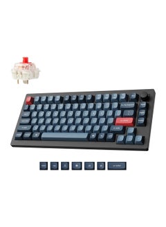 Keychron Keychron V1 Max 75% RGB Custom Mechanical Keyboard, 2.4Ghz/Bluetooth 5.1/Wired QMK/VIA Programmable Macro, Hot-Swappable Gateron Jupiter Red Switch Gasket Mount for Mac Windows Linux  - Image 1