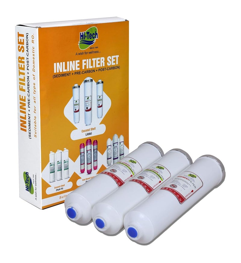 HiTech Water Purifier Filter Set for Any Water Purifier 10 inch Inline Filter Complete Set - Image 2