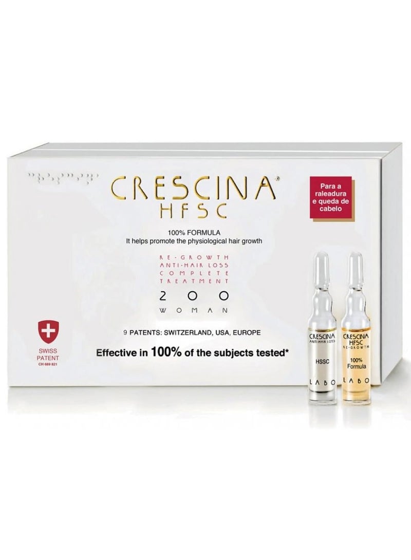 CRESCINA Crescina Transdermic Hfsc Complete Treatment Vials for Women 200(early stage)10+10units - Image 3