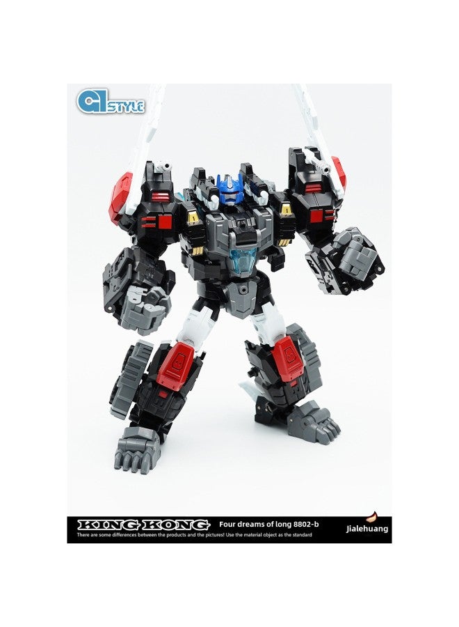 Jialehuang Transfiguration Toy Model Hero Column SS05 Optimus Prime OP Column Wasp 8801 Kids King Kong Car Machine-Color:8802B Four-Change Orangutan Dark Edition - Image 1