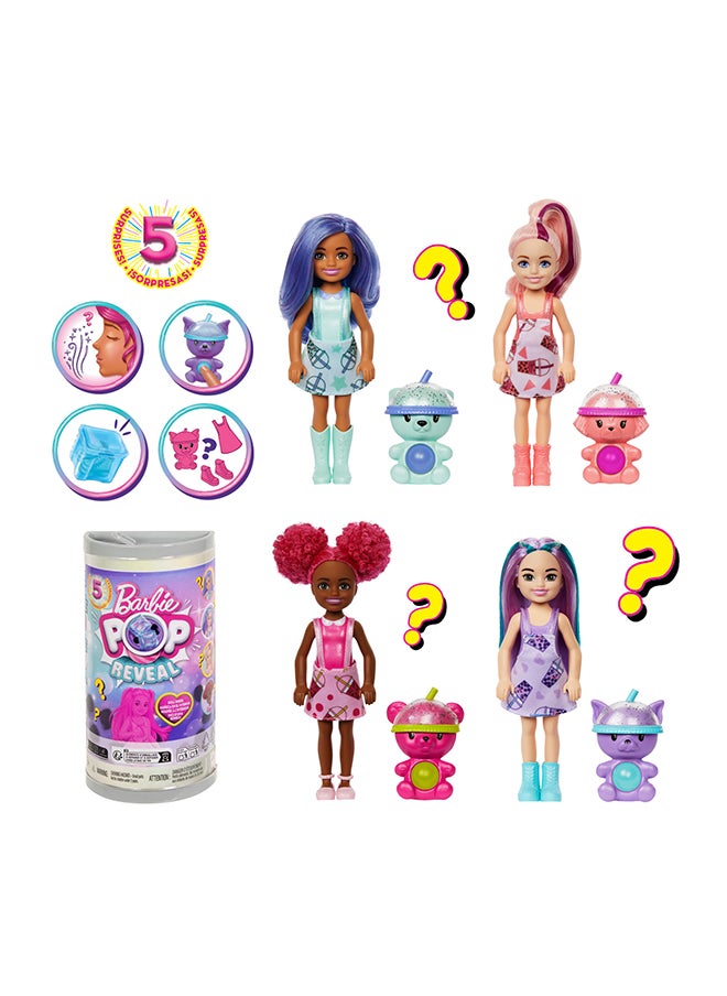 Chelsea Pop Reveal Bubble Tea Series Doll with Tea Can-Inspired Package & 5 Surprises Including Scented Small Doll & Pop-It Pet (Styles May Vary) - pzsku/ZDA11B118A5464D47D3CFZ/45/_/1729765355/7a045422-25e7-4d9f-8695-f568f25ee727