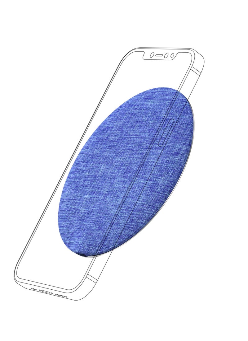 budi - Denim Material Sleek 15W Qi Wireless Fast Charger - Image 1